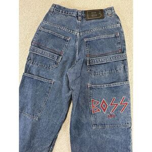 VINTAGE Boss Jeans Mens 28x29 Denim Baggy Hip Hop Streetwear Y2K Skater‎